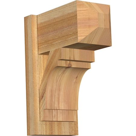 Ekena Millwork Merced Craftsman Rough Sawn Outlooker, Western Red Cedar, 8"W x 14"D x 18"H OUT08X14X18MRC04RWR